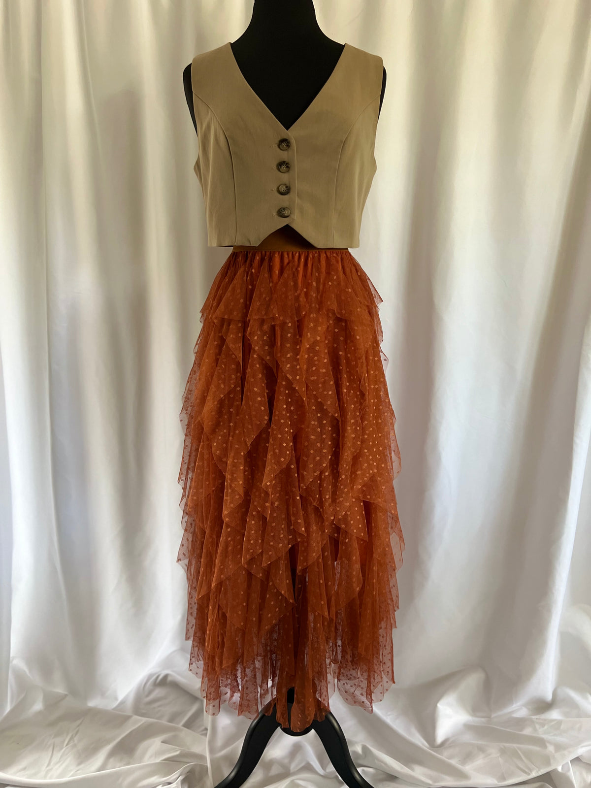 Rust Asymmetrical Maxi