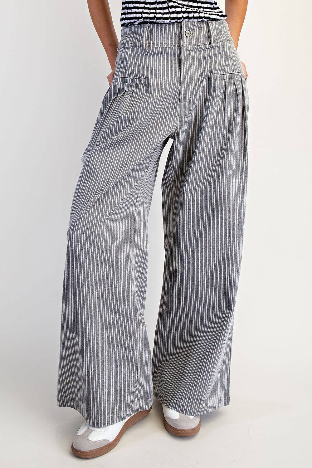 Stripe Wide-Leg Trouser