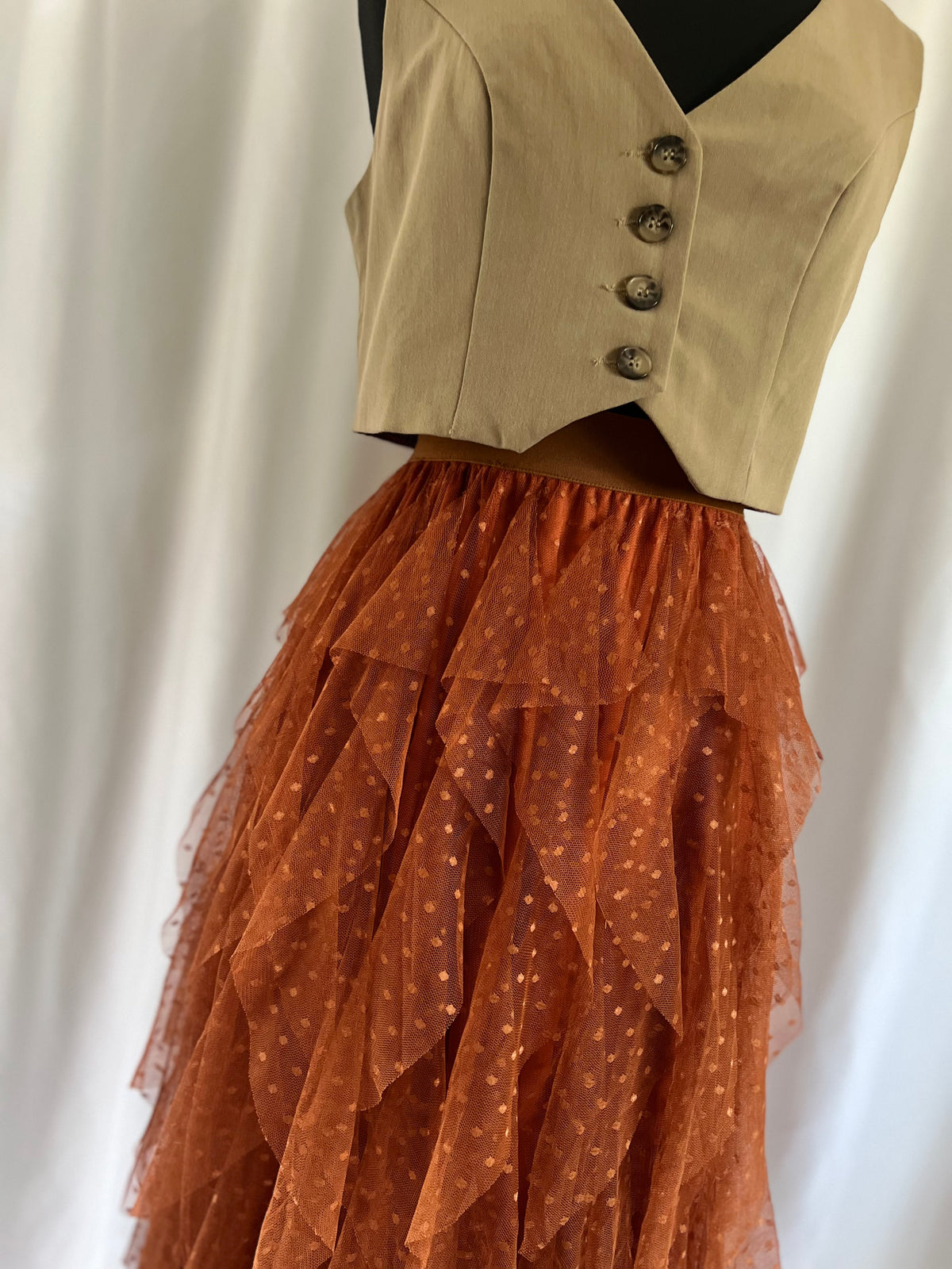 Rust Asymmetrical Maxi