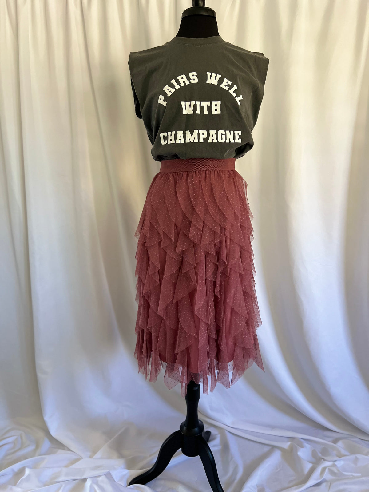 Rose Midi Tulle