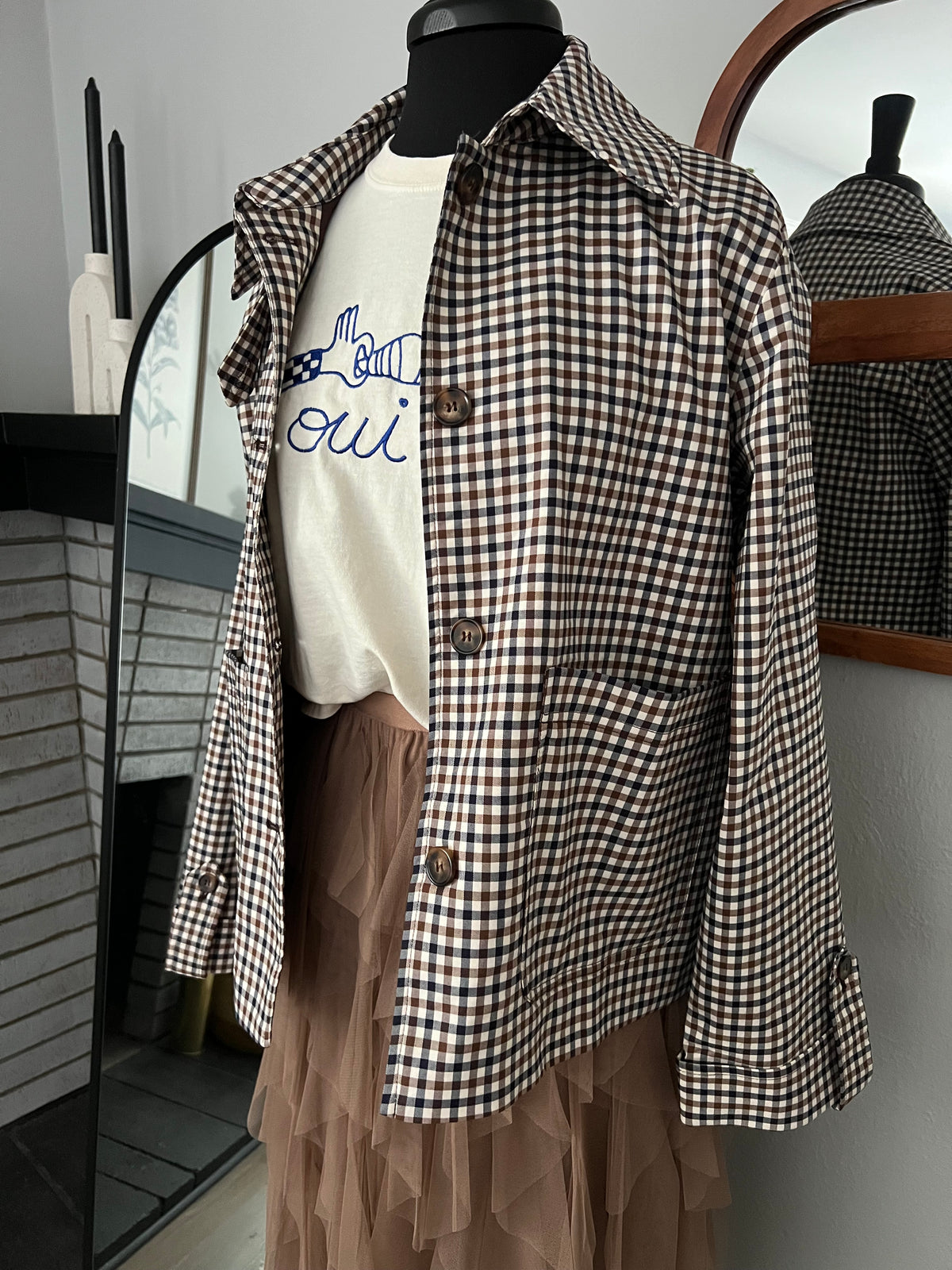 Countryside Check Button Jacket