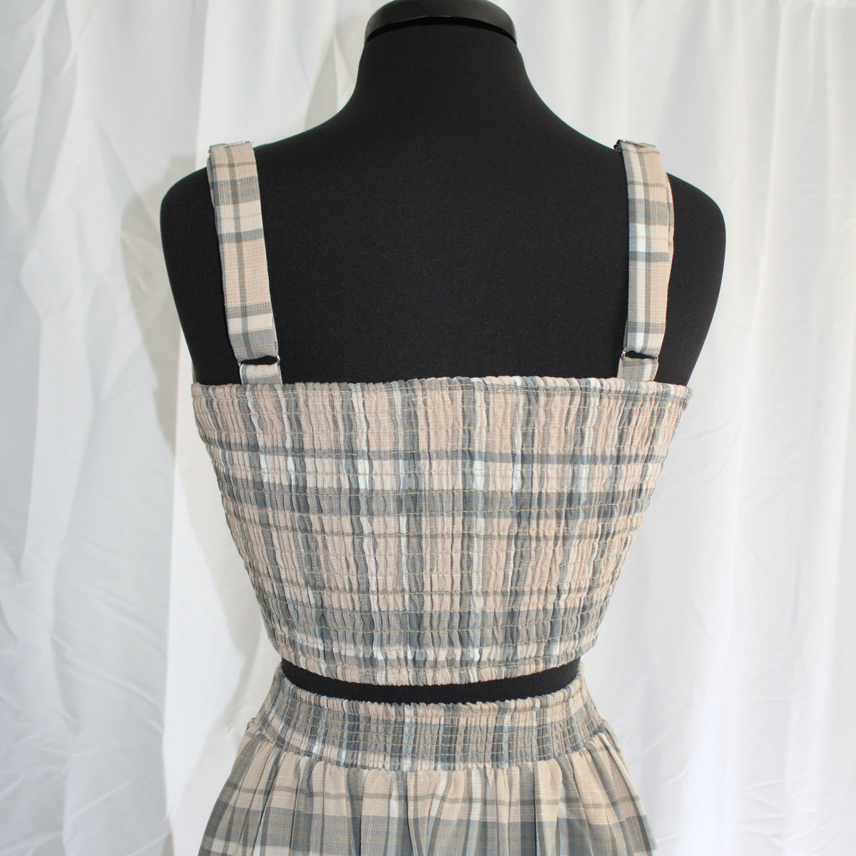 Woven Plaid Crop