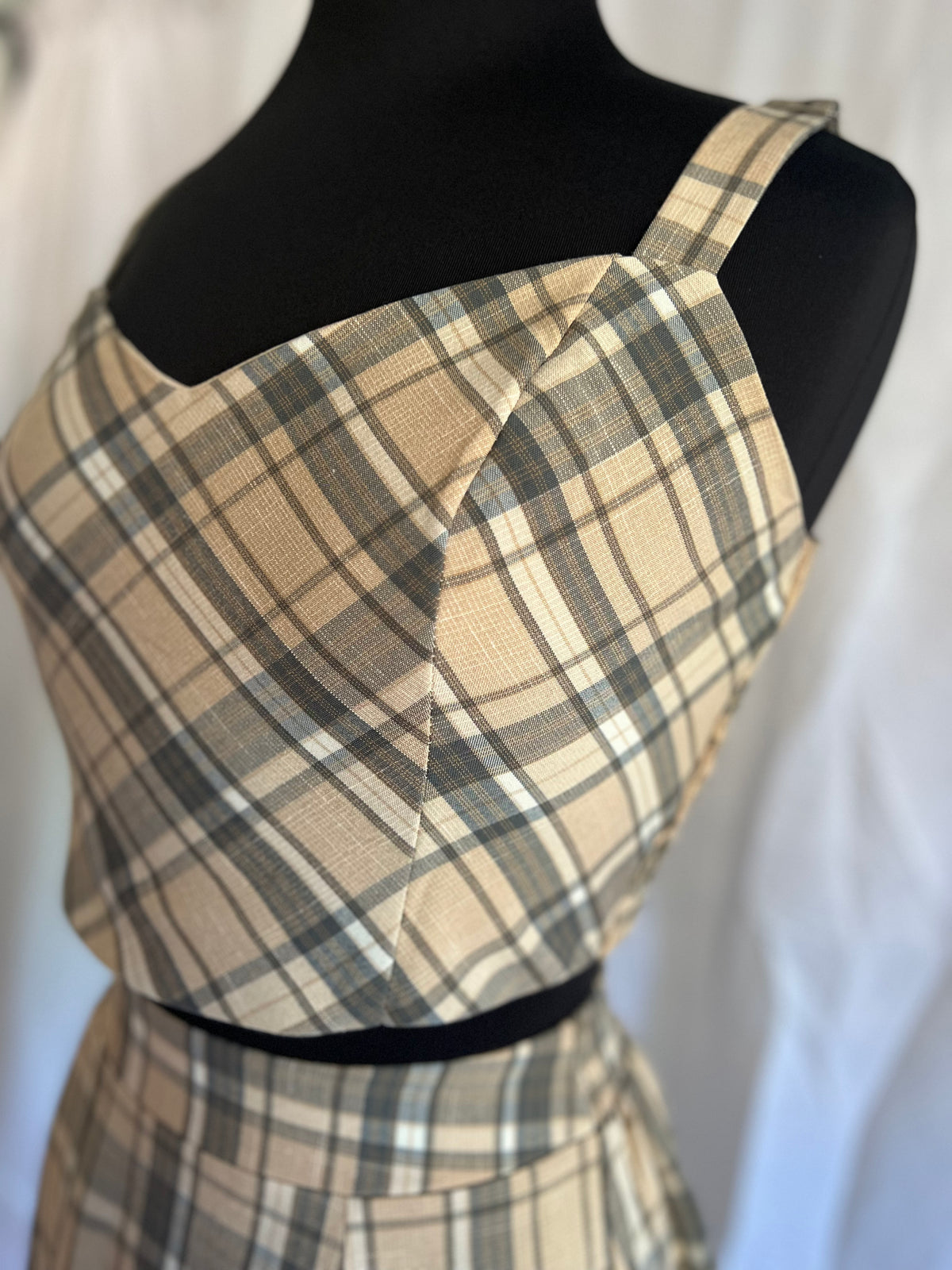 Woven Plaid Crop