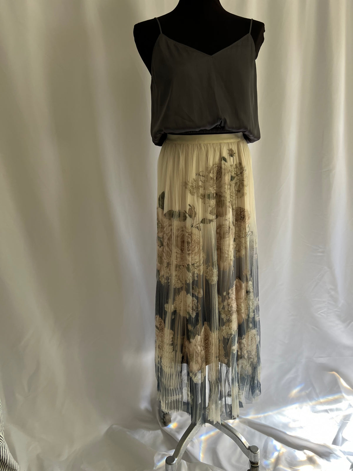 Floral Pleated Maxi
