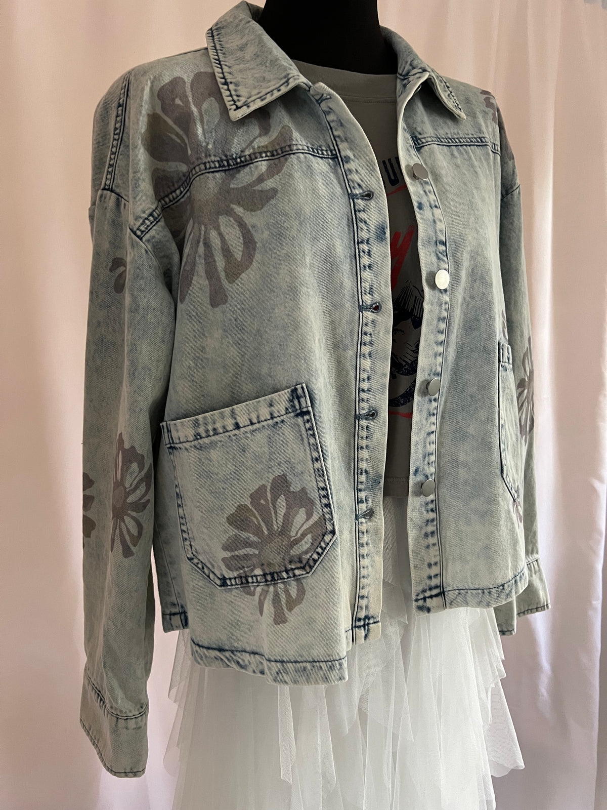 Floral Denim Shacket