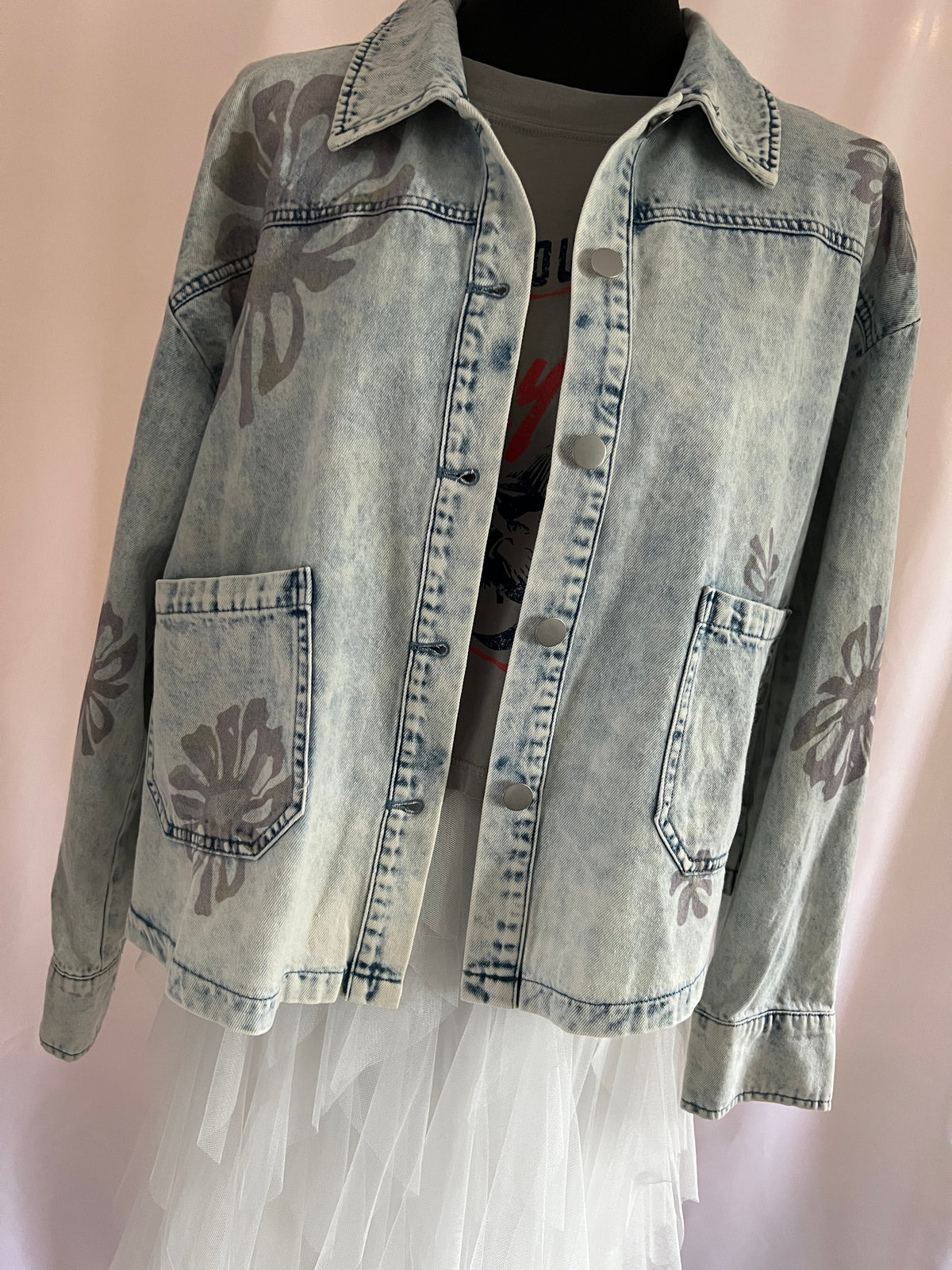 Floral Denim Shacket