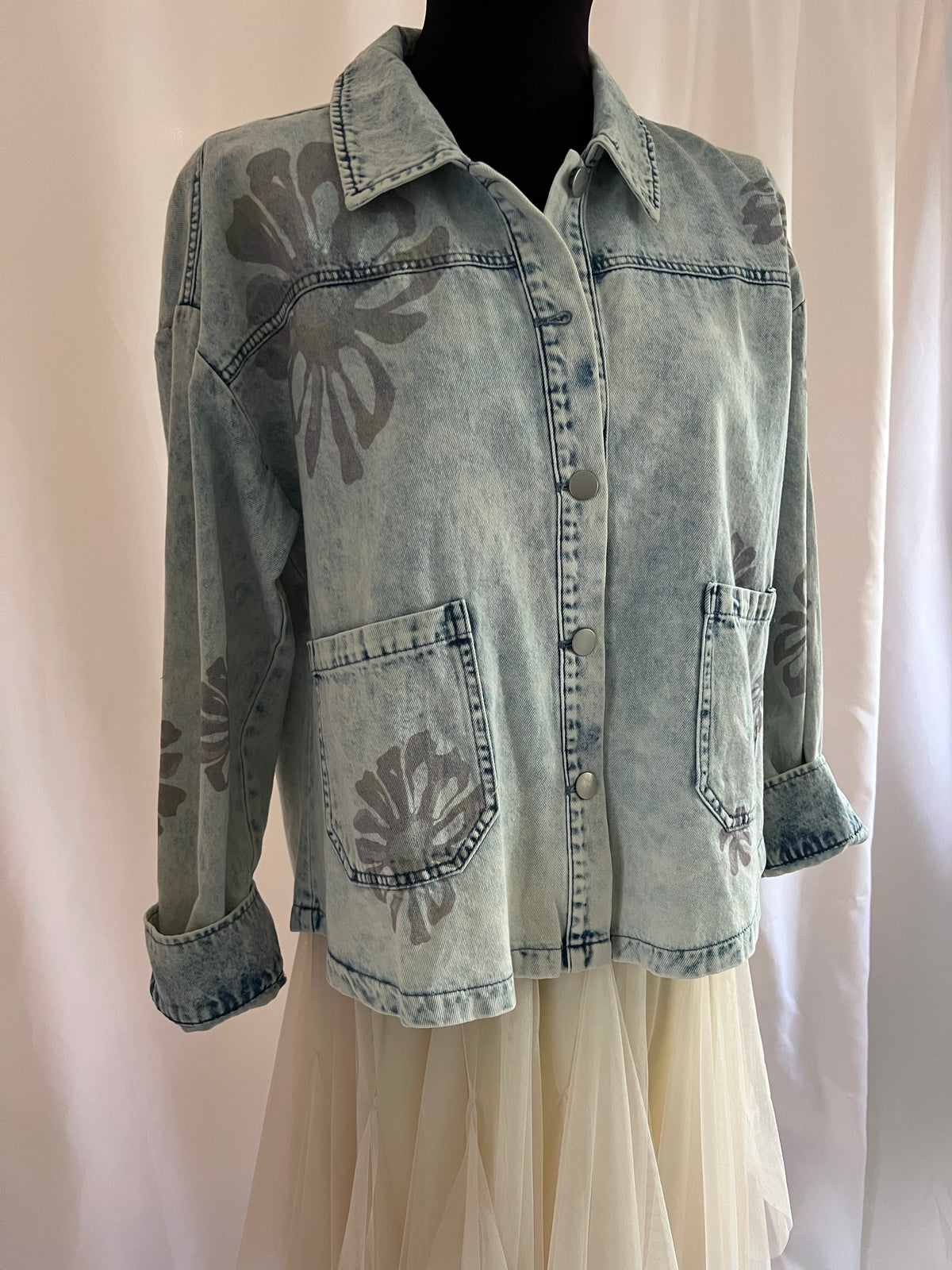 Floral Denim Shacket